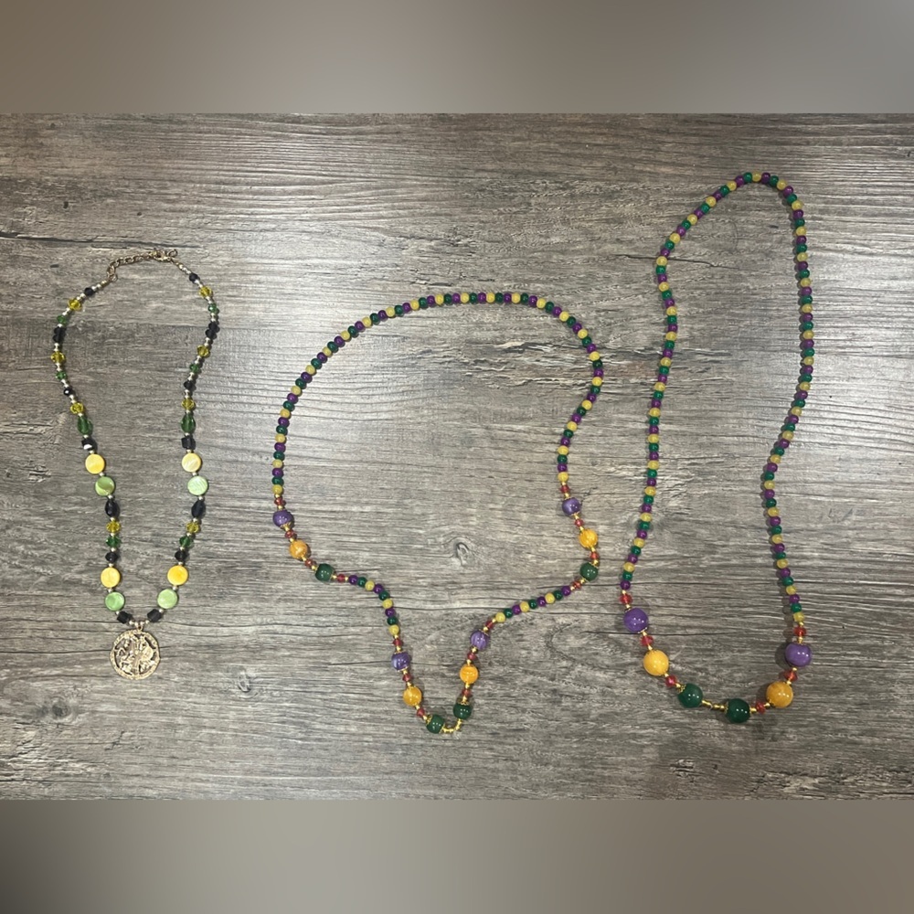 Three Glass Bead Mardi Gras Bundle